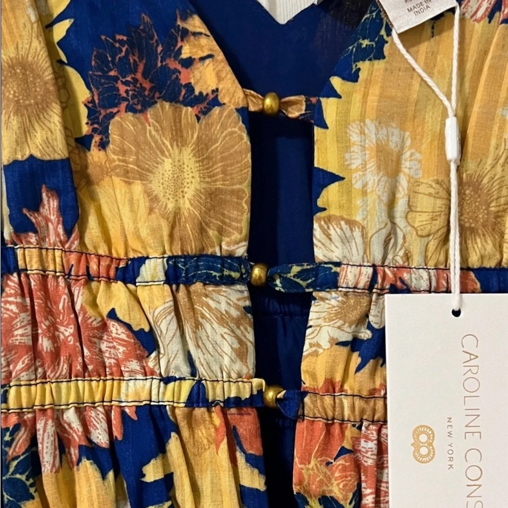 CAROLINE CONSTAS Floral Print Midi Dress | Small - Picture 5 of 14